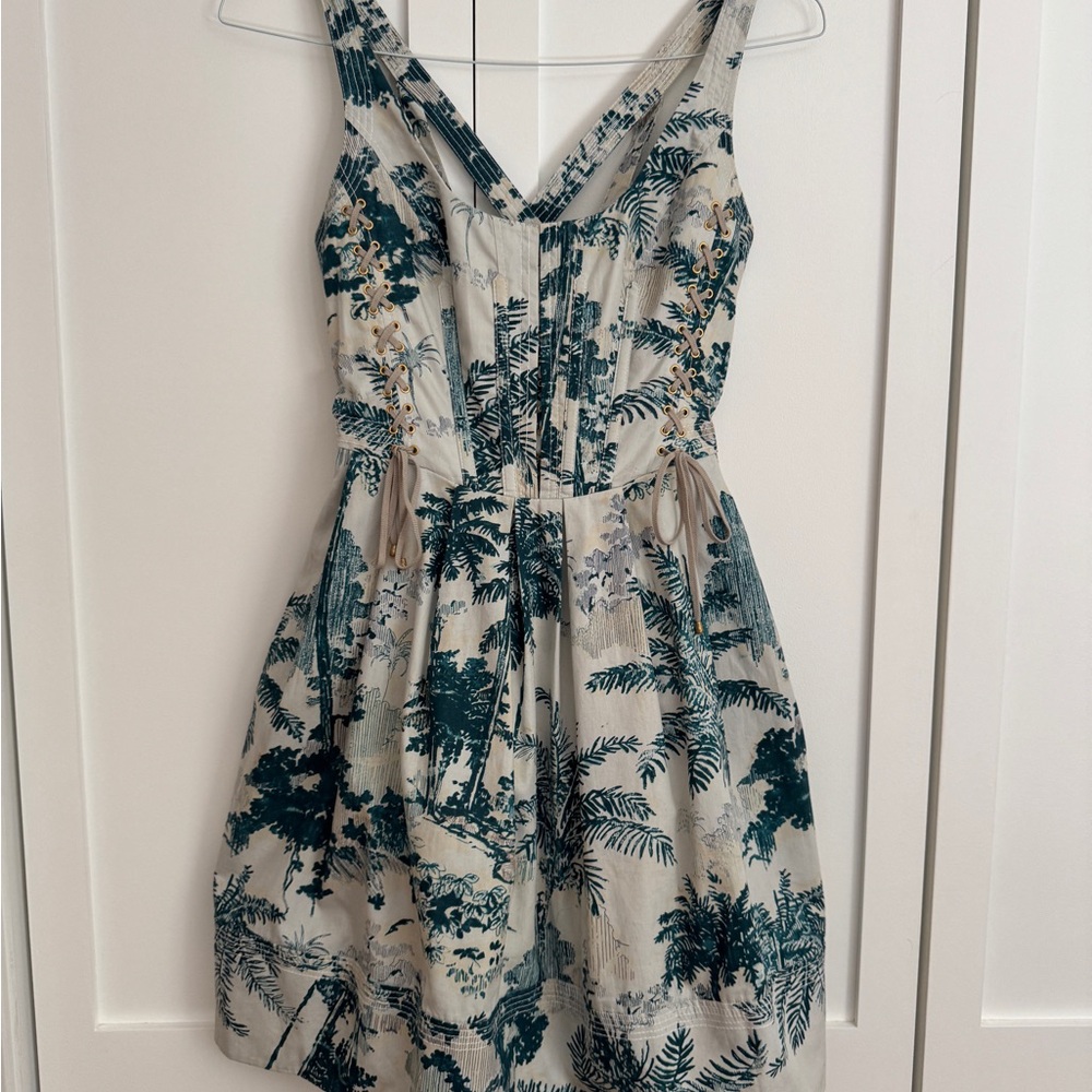 Leifsdottir Intricately Detailed Tropical Corset Dress